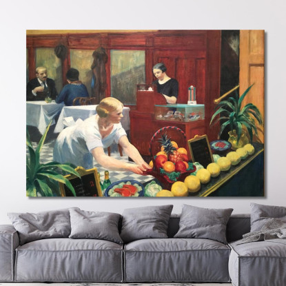 Tavoli Per Signore Edward Hopper eho43 quadro stampato su tela