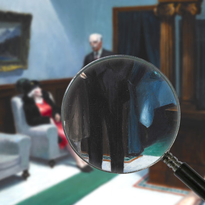 Hall Dell'Hotel Edward Hopper eho55 quadro stampato su tela