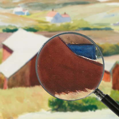 I Granai Di Cobb E Le Case Lontane Edward Hopper eho61 quadro stampato su tela