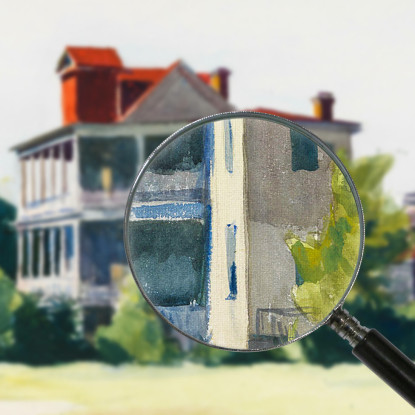 Casa Con Veranda Charleston S.C. Edward Hopper eho71 quadro stampato su tela