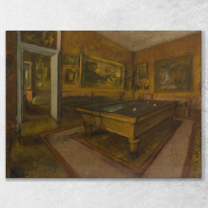 Sala Da Biliardo A Ménil-Hubert Edgar Degas edg128 quadro stampato su tela
