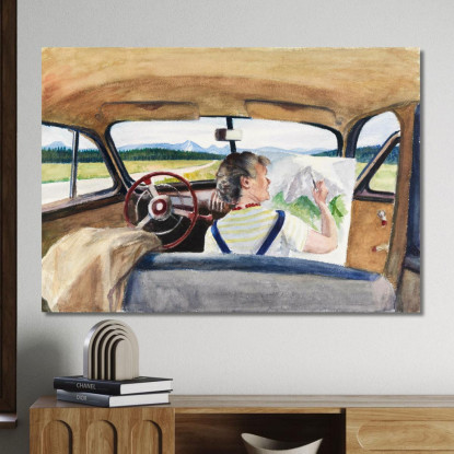 Jo Nel Wyoming Edward Hopper eho75 quadro stampato su tela