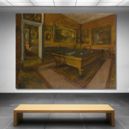 Sala Da Biliardo A Ménil-Hubert Edgar Degas edg128 quadro stampato su tela