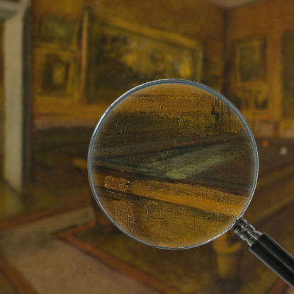 Sala Da Biliardo A Ménil-Hubert Edgar Degas edg128 quadro stampato su tela