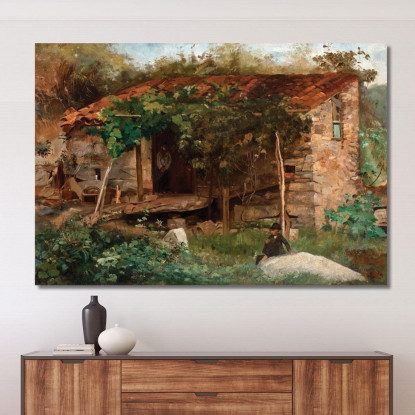 Cottage Alla Fine Della Spiaggia Di Flamengo Eliseu Visconti evs16 quadro stampato su tela