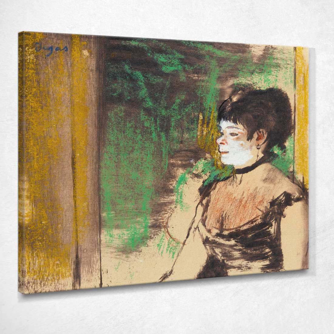 Cantantein Caffetteria Edgar Degas edg133 quadro stampato su tela