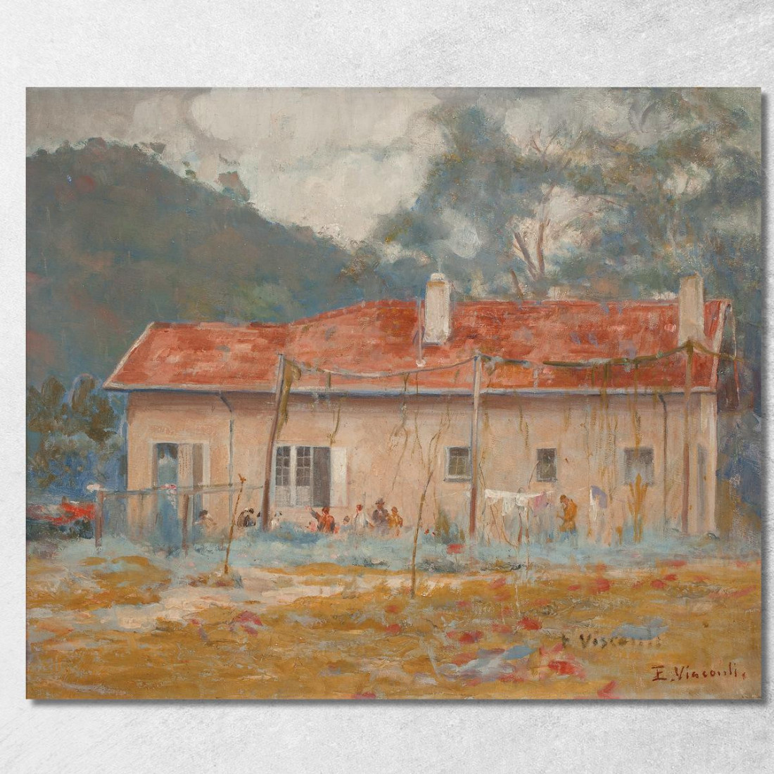 La Mia Casa Di Campagna Eliseu Visconti evs37 quadro stampato su tela