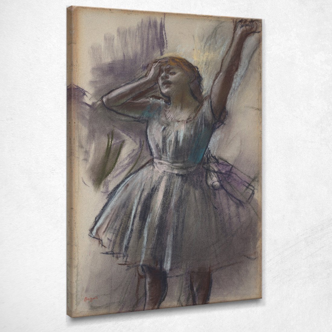 Allungamento Del Ballerino Edgar Degas edg138 quadro stampato su tela