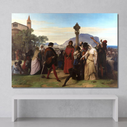 I Vespri Siciliani Francesco Hayez fhy5 quadro stampato su tela