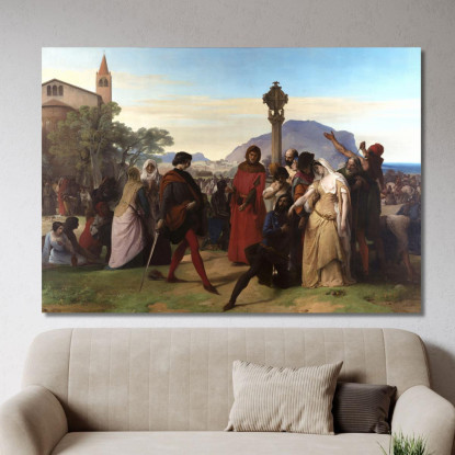 I Vespri Siciliani Francesco Hayez fhy5 quadro stampato su tela