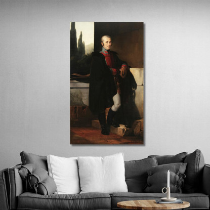 Portrait Of Giovanni Battista Birago Francesco Hayez fhy12 quadro stampato su tela