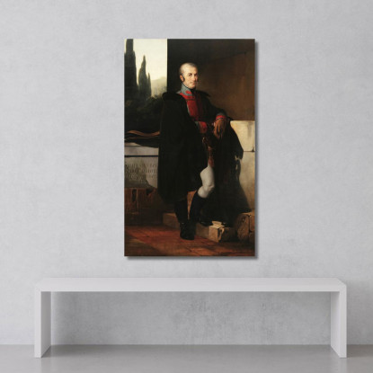 Portrait Of Giovanni Battista Birago Francesco Hayez fhy12 quadro stampato su tela