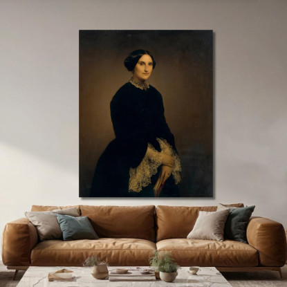 Portrait Of Giuseppina Negroni Prati Morosini Francesco Hayez fhy25 quadro stampato su tela