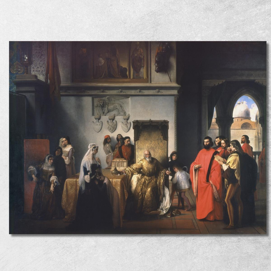 Doge Francesco Foscari Removal The Two Foscari Francesco Hayez fhy29 quadro stampato su tela