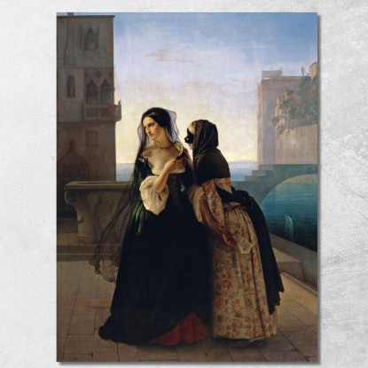 Consiglio Alla Vendetta Francesco Hayez fhy31 quadro stampato su tela