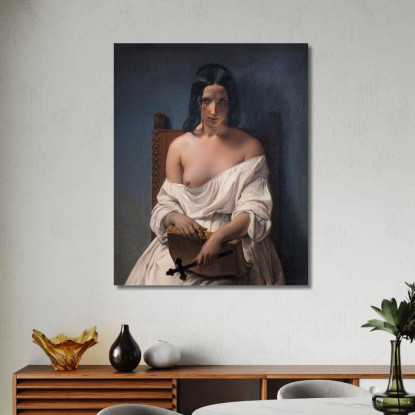 La Meditazione Francesco Hayez fhy34 quadro stampato su tela