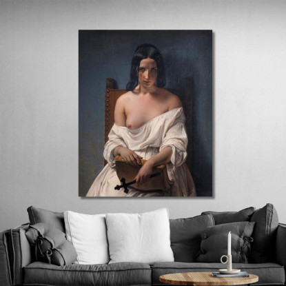 La Meditazione Francesco Hayez fhy34 quadro stampato su tela