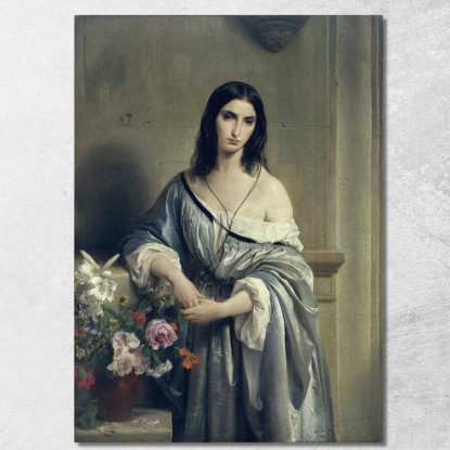 Malinconia Francesco Hayez fhy37 quadro stampato su tela