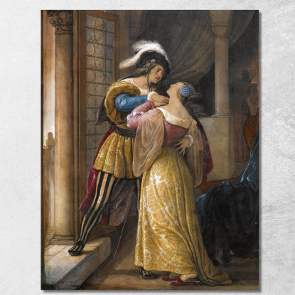 Romeo E Giulietta Francesco Hayez fhy41 quadro stampato su tela