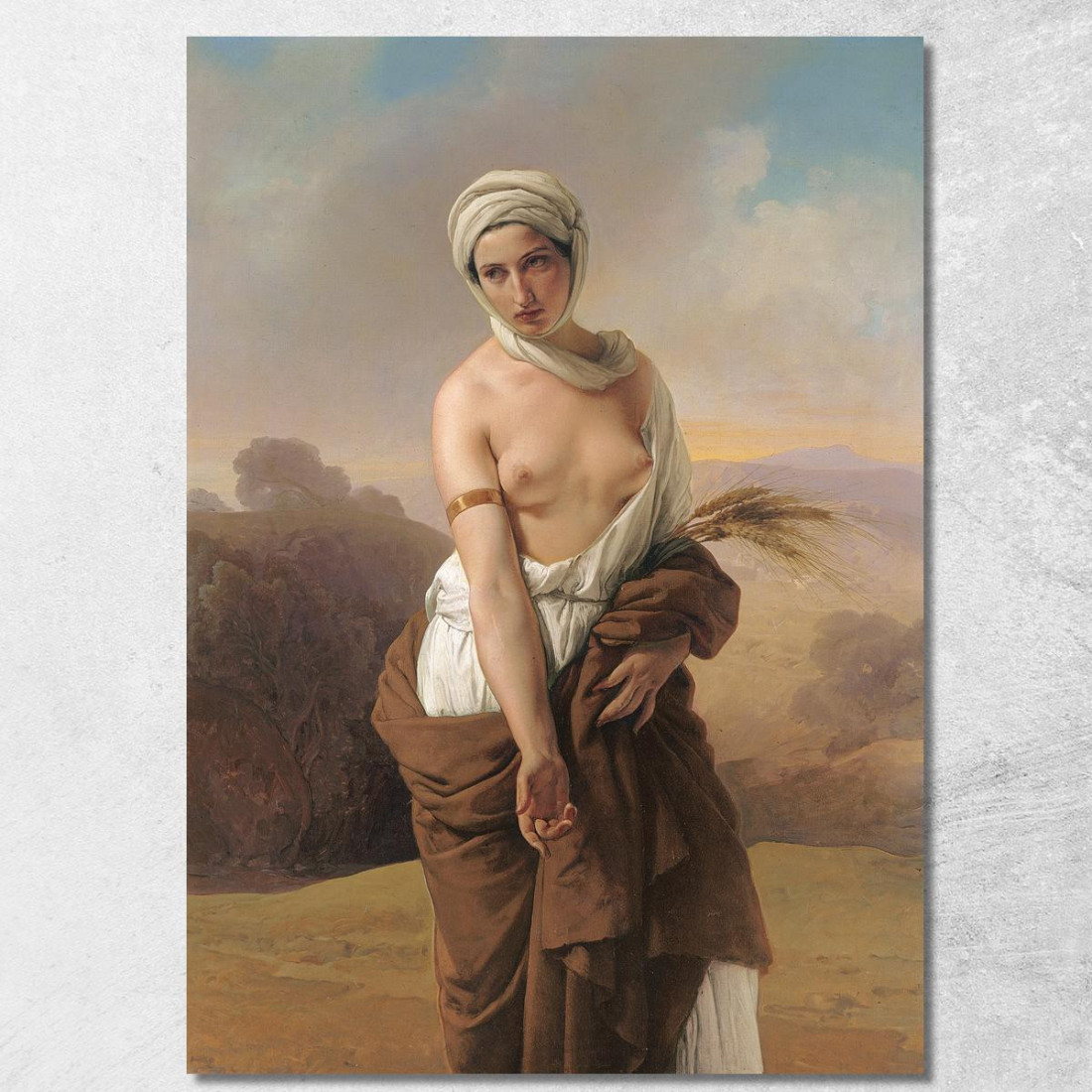 Ruth Francesco Hayez fhy42 quadro stampato su tela