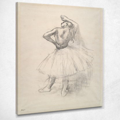 Ballerino In Piedi Braccio Destro Alzato Edgar Degas edg145 quadro stampato su tela