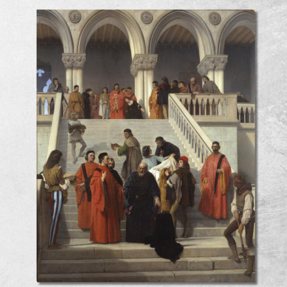 Gli Ultimi Momenti Del Doge Marino Faliero Francesco Hayez fhy46 quadro stampato su tela