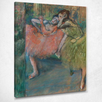 Ballerini A Casa Edgar Degas edg153 quadro stampato su tela