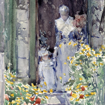 Il Giardino Nel Suo Splendore Frederick Childe Hassam fch20 quadro stampato su tela