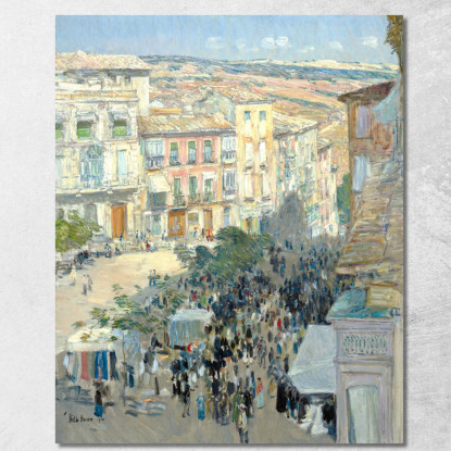 Vista Di Una Città Della Francia Meridionale Frederick Childe Hassam fch26 quadro stampato su tela