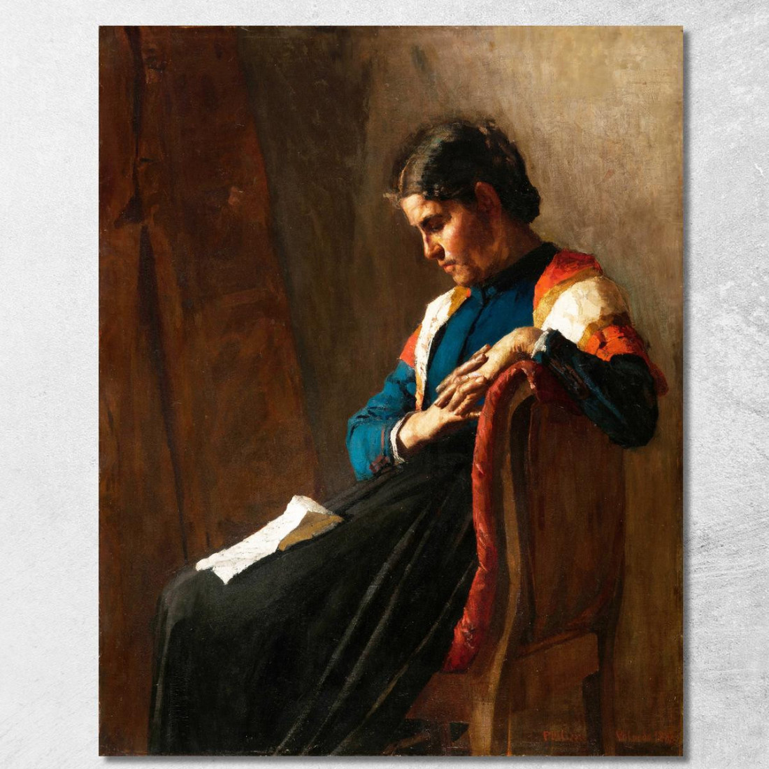 La Donna Dell'Emigrato G. Pellizza da Volpedo gpv7 quadro stampato su tela