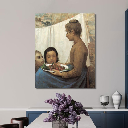 Le Ciliegie G. Pellizza da Volpedo gpv8 quadro stampato su tela