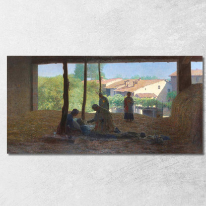 Sul Fienile G. Pellizza da Volpedo gpv14 quadro stampato su tela