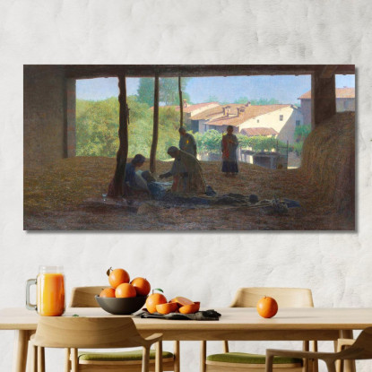 Sul Fienile G. Pellizza da Volpedo gpv14 quadro stampato su tela