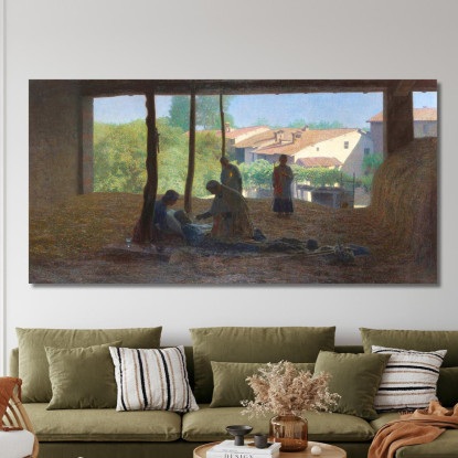 Sul Fienile G. Pellizza da Volpedo gpv14 quadro stampato su tela