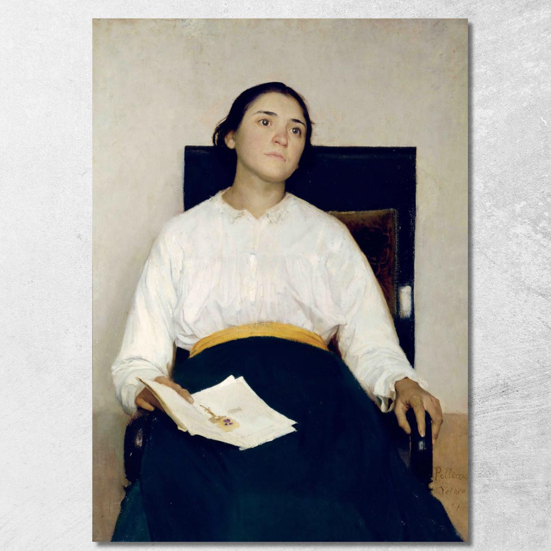 Il Ritratto Di Santina Negri G. Pellizza da Volpedo gpv17 quadro stampato su tela