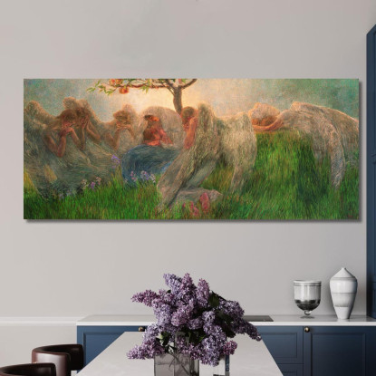 Maternità Gaetano Previati gpr6 quadro stampato su tela