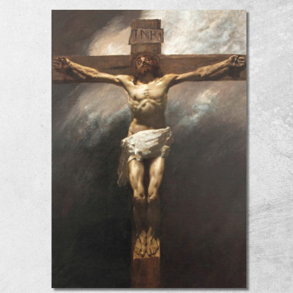 Cristo Crocifisso Gaetano Previati gpr9 quadro stampato su tela