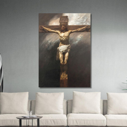 Cristo Crocifisso Gaetano Previati gpr9 quadro stampato su tela