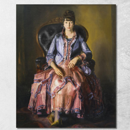 Emma Con Un Vestito Viola George Bellows gbl5 quadro stampato su tela