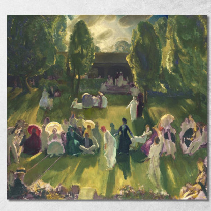 Tennis A Newport George Bellows gbl18 quadro stampato su tela