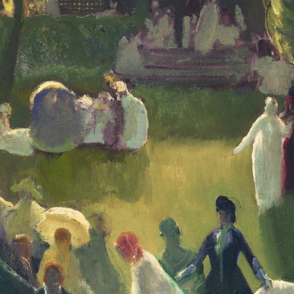 Tennis A Newport George Bellows gbl18 quadro stampato su tela