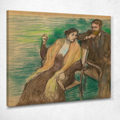 Schizzo Per Un Ritratto Del Signor E Della Signora Louis Rouart Edgar Degas edg164 quadro stampato su tela