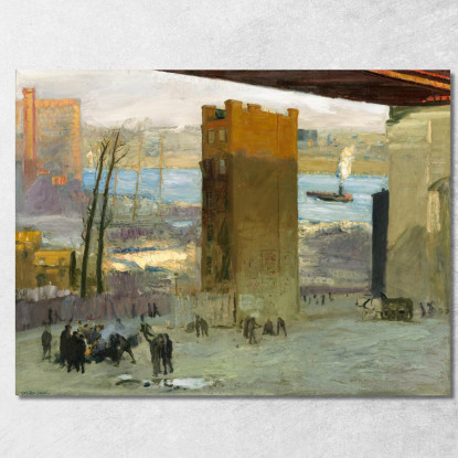 Il Condominio Solitario George Bellows gbl22 quadro stampato su tela