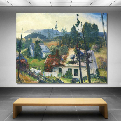 La Vite Rossa Matinicus Island Maine George Bellows gbl23 quadro stampato su tela