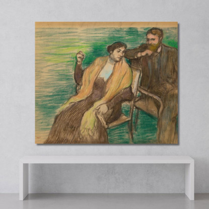 Schizzo Per Un Ritratto Del Signor E Della Signora Louis Rouart Edgar Degas edg164 quadro stampato su tela