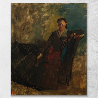 Donna Seduta Su Un Divano Edgar Degas edg165 quadro stampato su tela