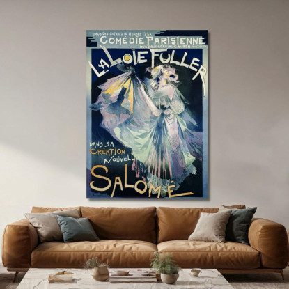 Manifesto Della Comédie-Parisienne Con Ritratto Di Loie Fuller Georges de Feure gdf12 quadro stampato su tela