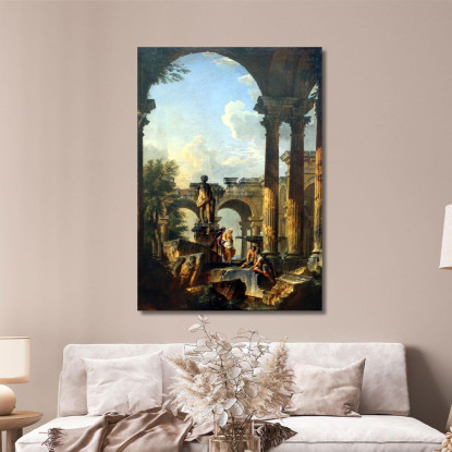 Vista Ideale Con Rovine Giovanni Paolo Pannini gpp11 quadro stampato su tela