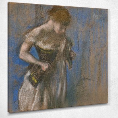 Donna Che Si Mette Il Corsetto Edgar Degas edg168 quadro stampato su tela