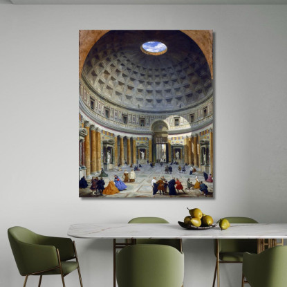 Interno Del Pantheon Giovanni Paolo Pannini gpp16 quadro stampato su tela